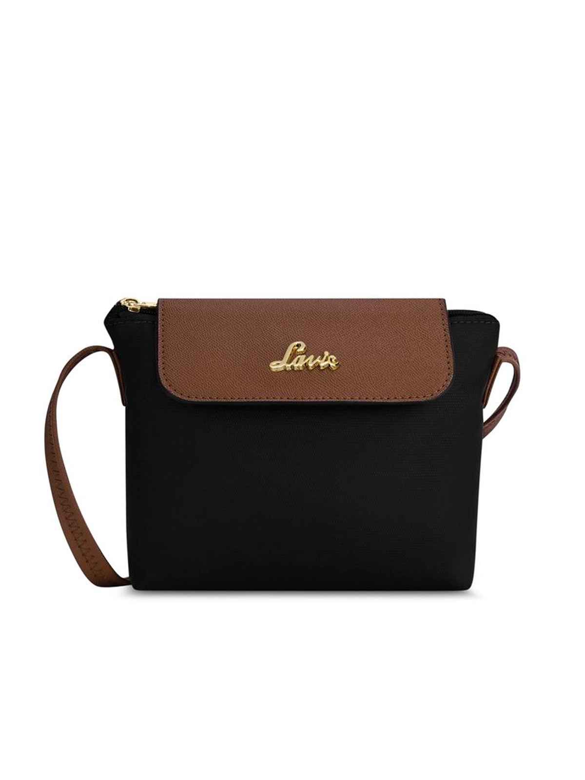 Lavie Women's Vero Flap Cross Body Sling Bag | Ladies Purse Handbag | Black