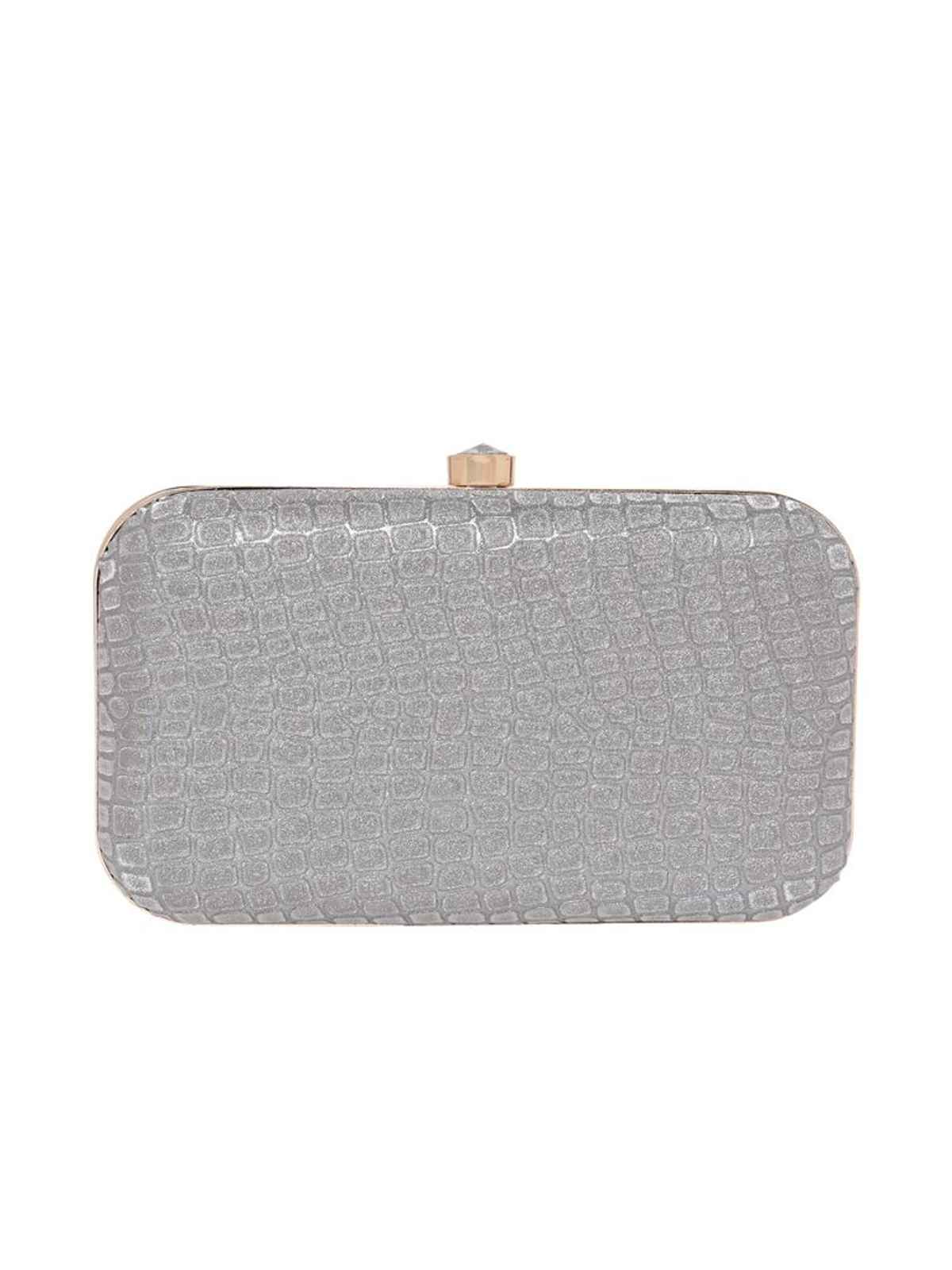 Lavie Women's Tinsel Frame clutch | Light Grey