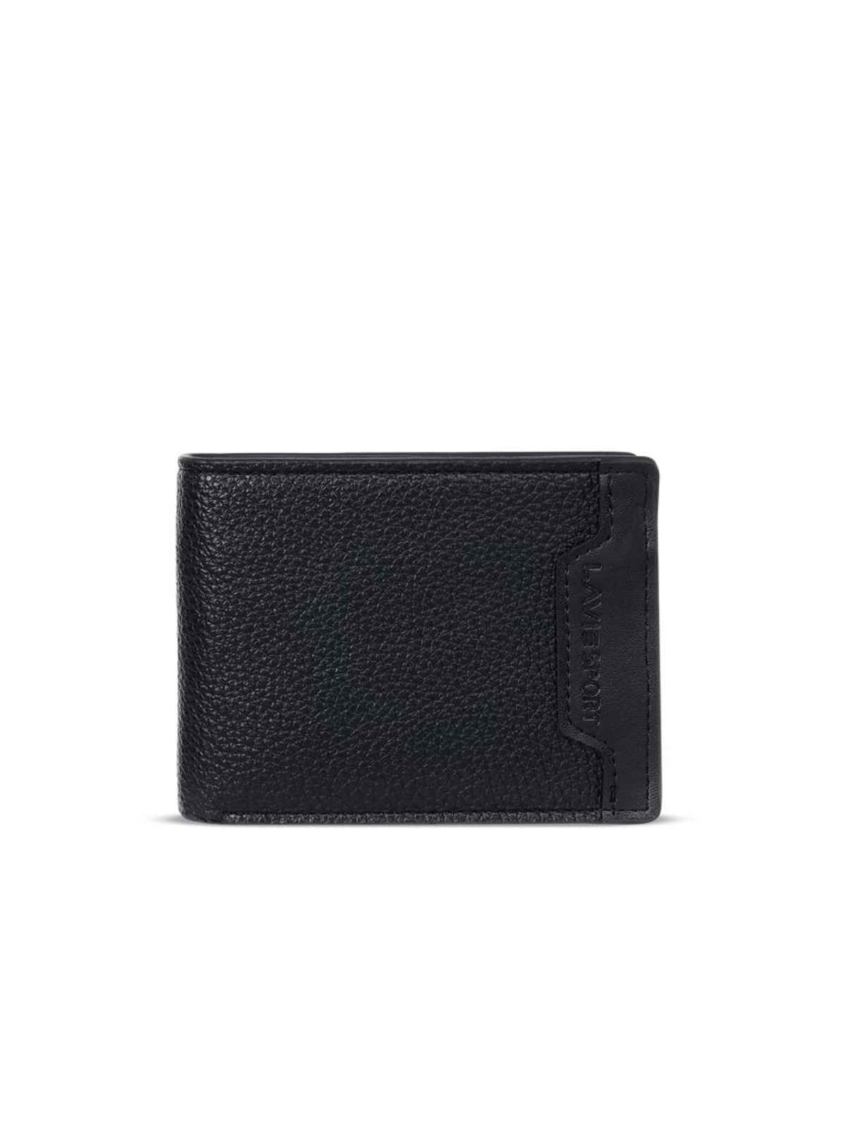 Lavie Sport Xavier Men's Wallet | 5 Card Slots | Biofold Wallet | Synthetic Leather | Purse - Black
