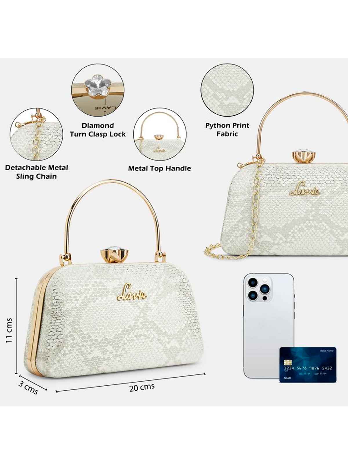 Lavie Women's Twink Framed Clutch | White