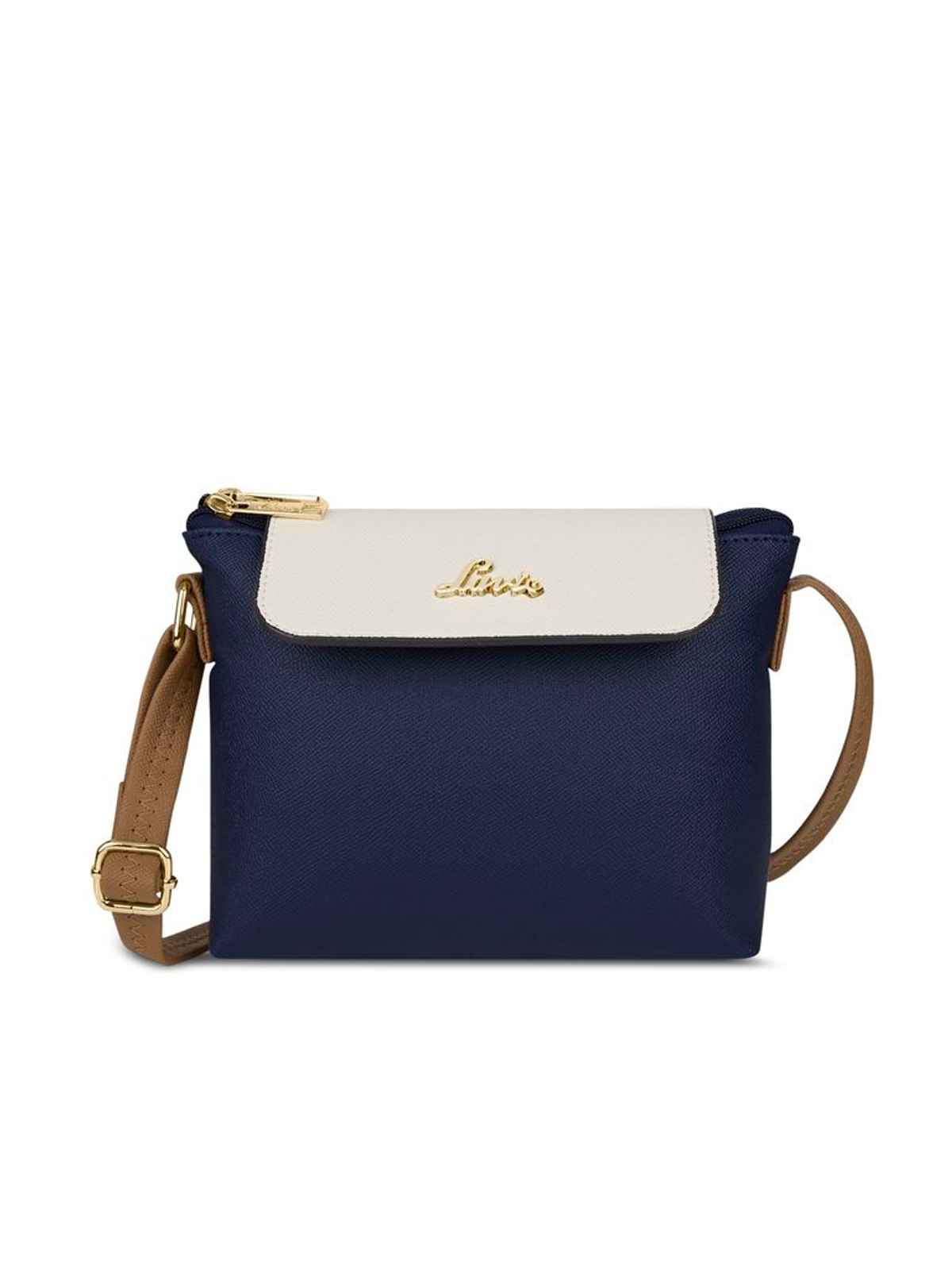 Lavie Women's Colourblock Rove Flap Crossbody Sling Bag | Ladies Purse Handbag | Navy Blue