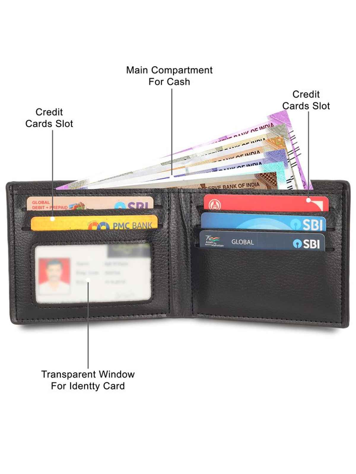 Lavie Sport Men's Oscar Z Black Wallet | 4 Card Slot