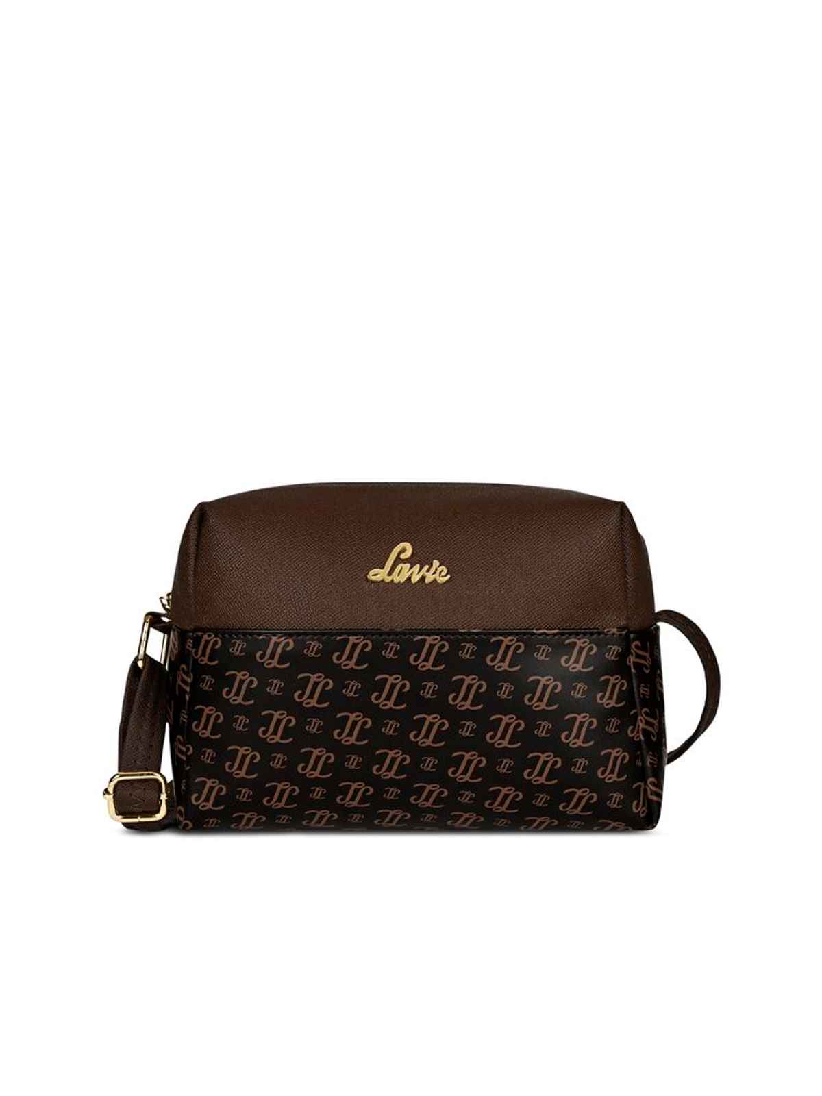 Lavie Women's Mono Ll Senna Box Crossbody Sling Bag | Ladies Purse Handbag | Brown