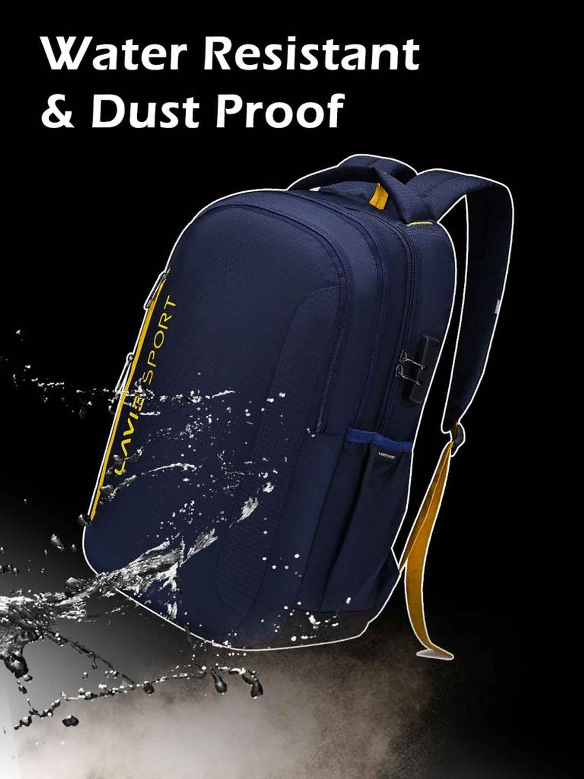 Lavie Sport Unisex Maverick 35 L Laptop Backpack| Fits Upto 15 Inch Laptop | Blue