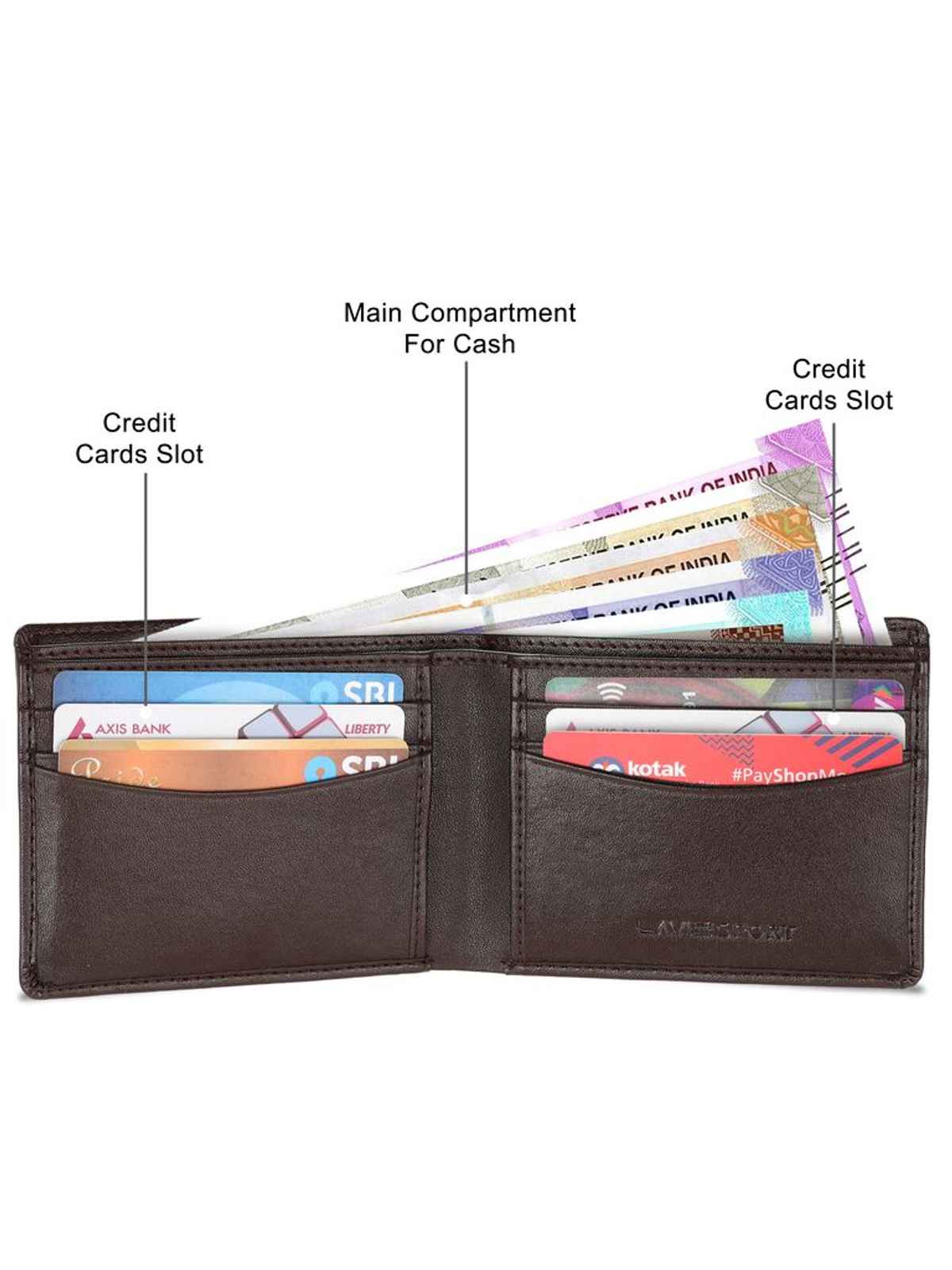 Lavie Sport Men's Faux Leather Wallet | Brown