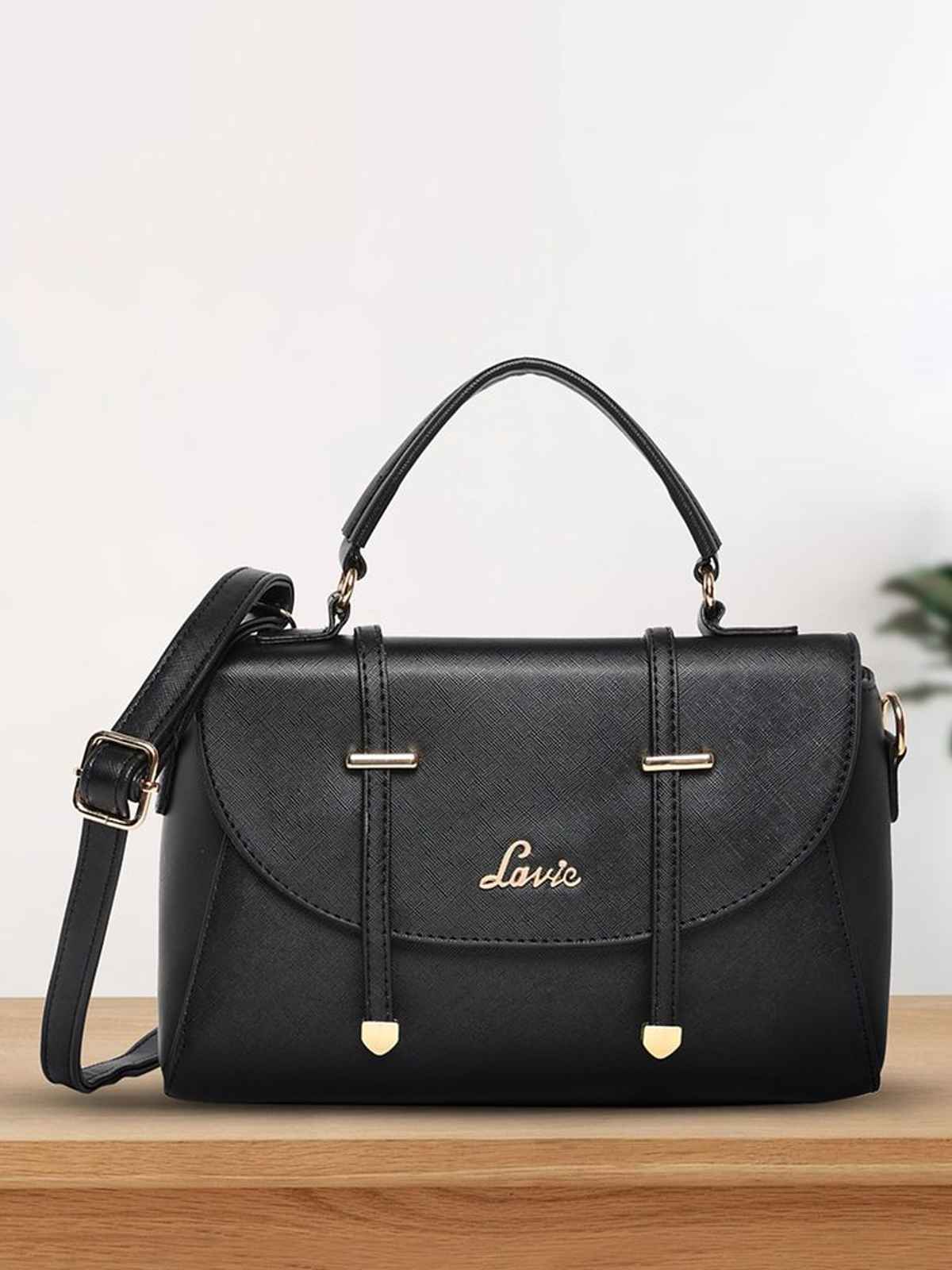 Lavie Women's Beech Flap Satchel Handbag | Ladies purse | Shoulder Bag | Black