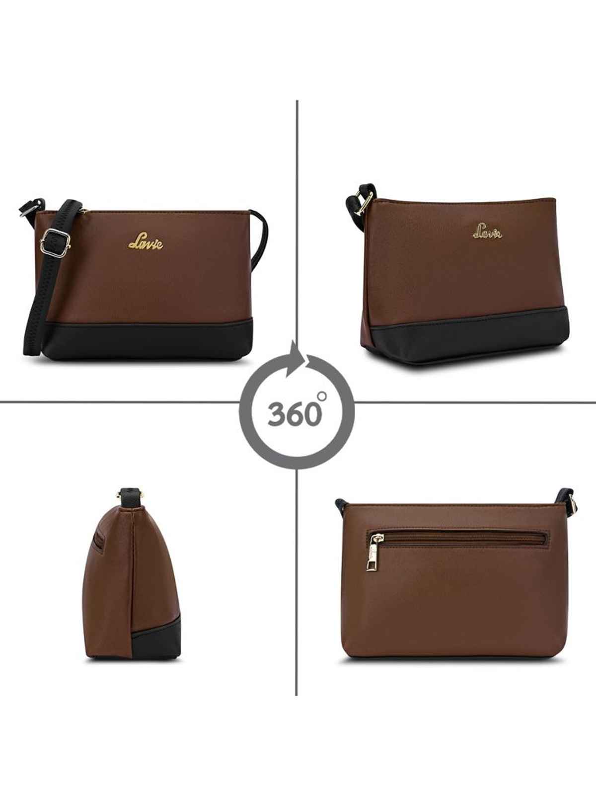 Lavie Women's Taya Cross Body Sling Bag | Ladies Purse Handbag | Brown