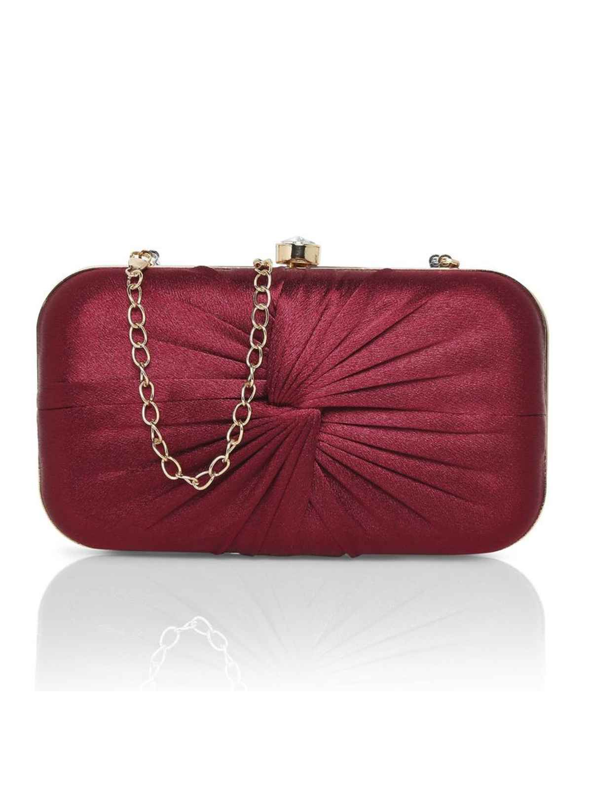 Lavie Women's Cheer Framed Clutch | Ladies Purse | Maroon