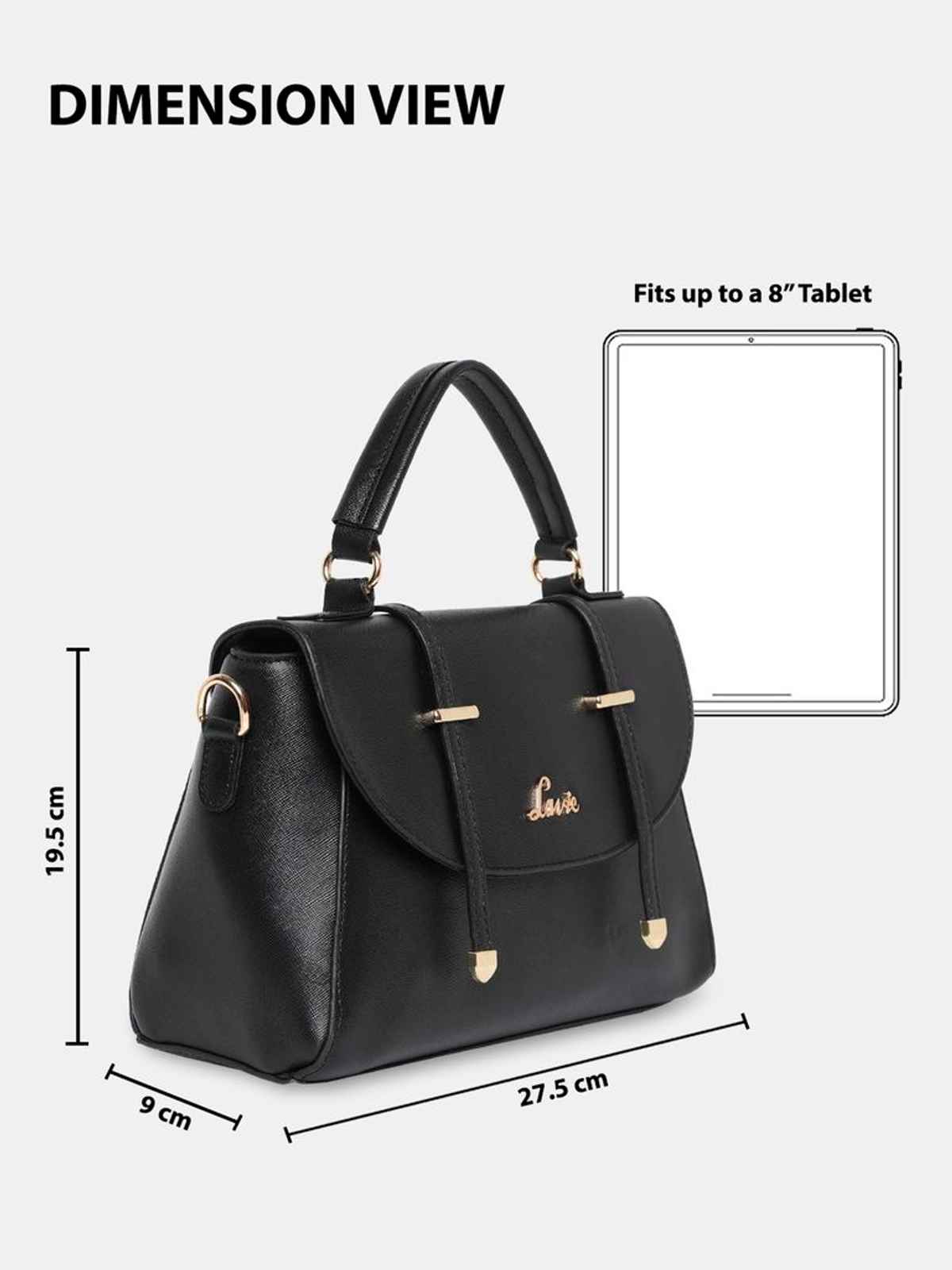 Lavie Women's Beech Flap Satchel Handbag | Ladies purse | Shoulder Bag | Black