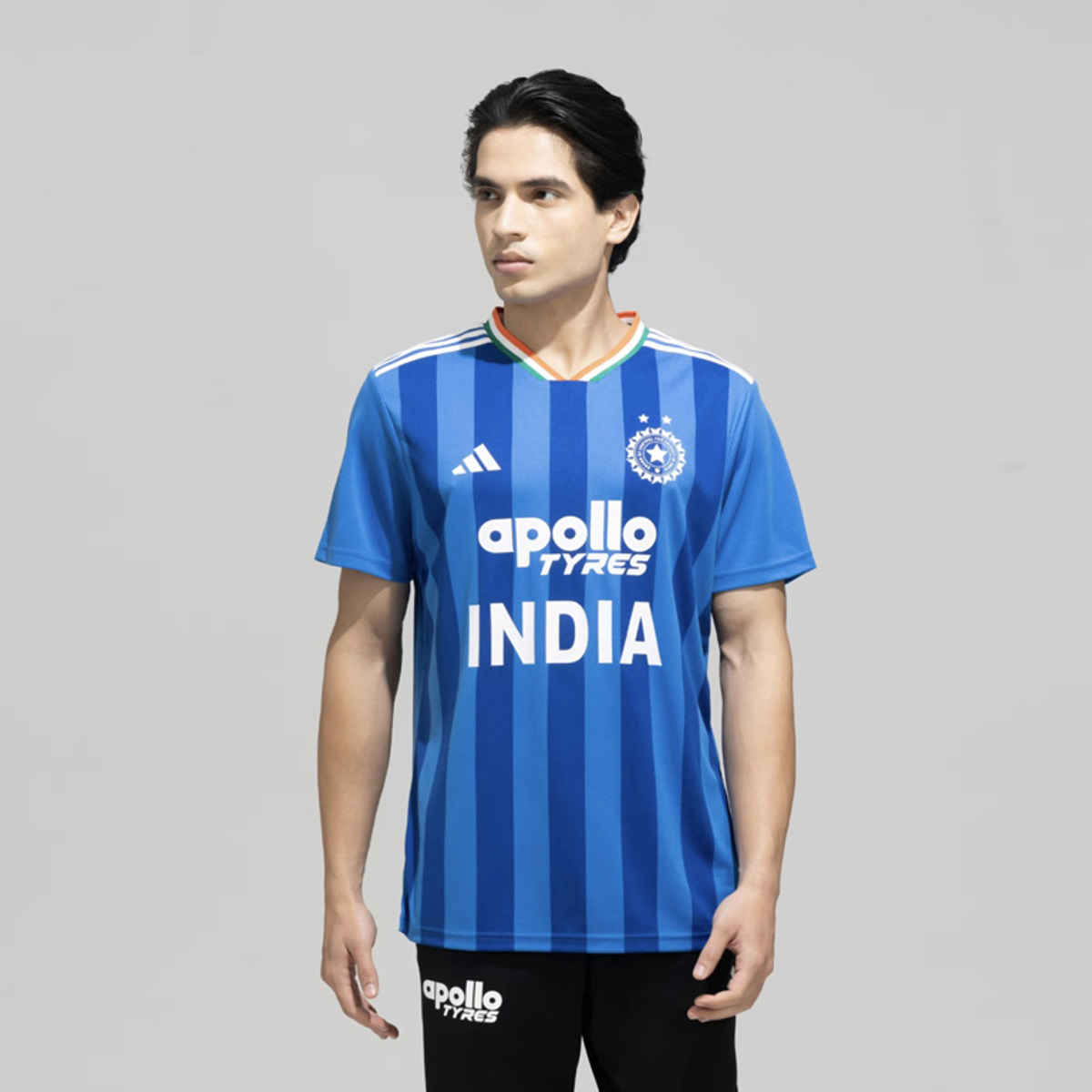 adidas Men India T20 International Cricket World Cup Fan Jersey | T-shirt | Blue Royal - 2XL