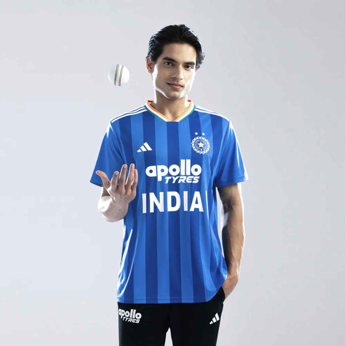 adidas Men India T20 International Cricket World Cup Fan Jersey | T-shirt | Blue Royal - 2XL