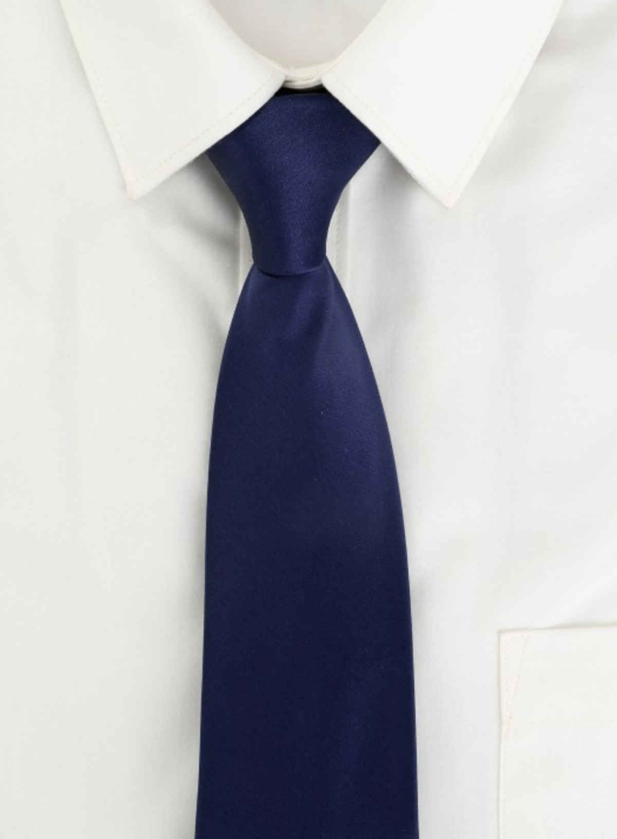 Calvadoss Men's Solid Broad Tie | Navy Blue