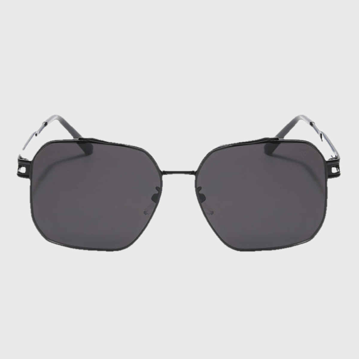 Voyage Unisex Metal Aviator Sunglasses | Black - M