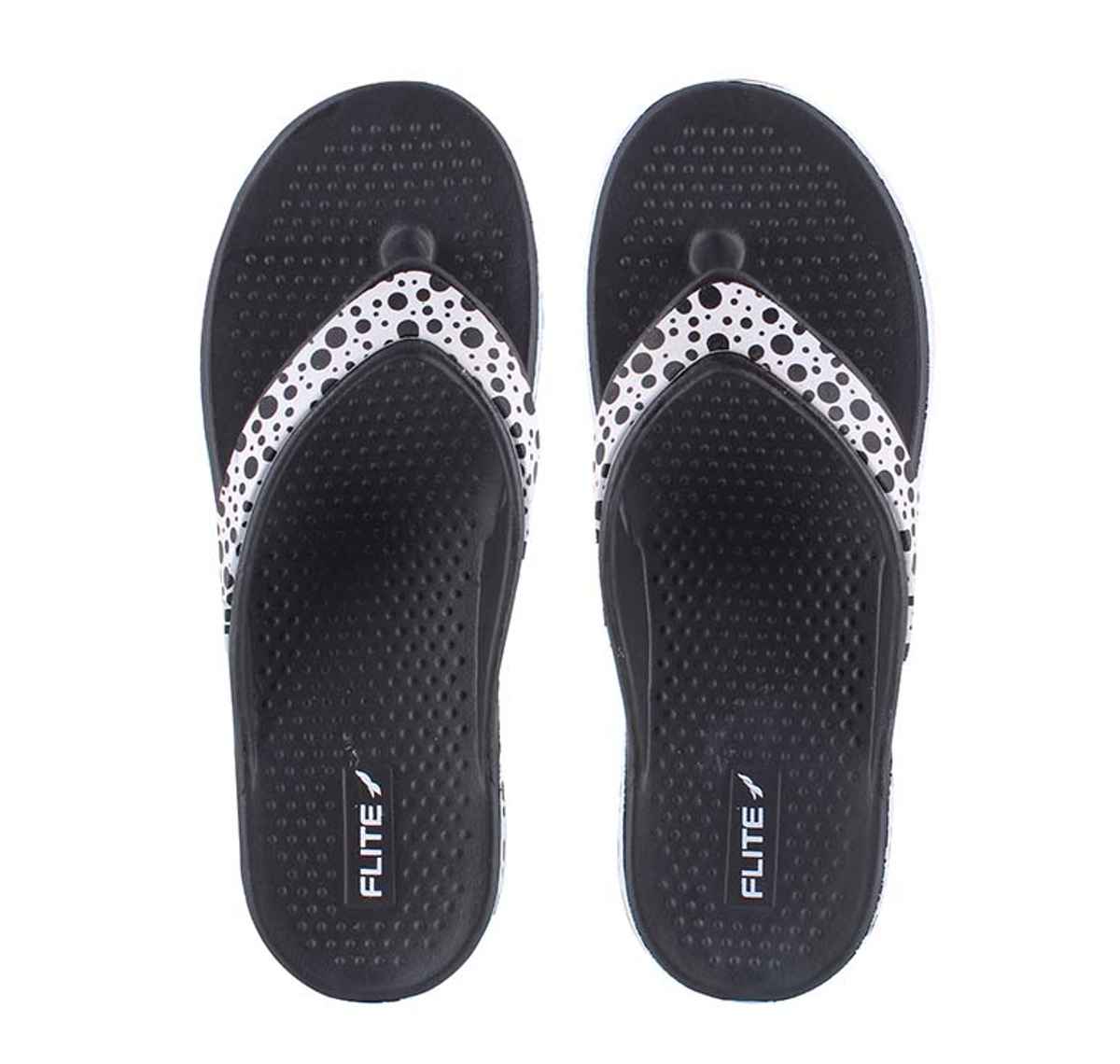 Flite Slippers FL-2008 Black White For Women-8UK