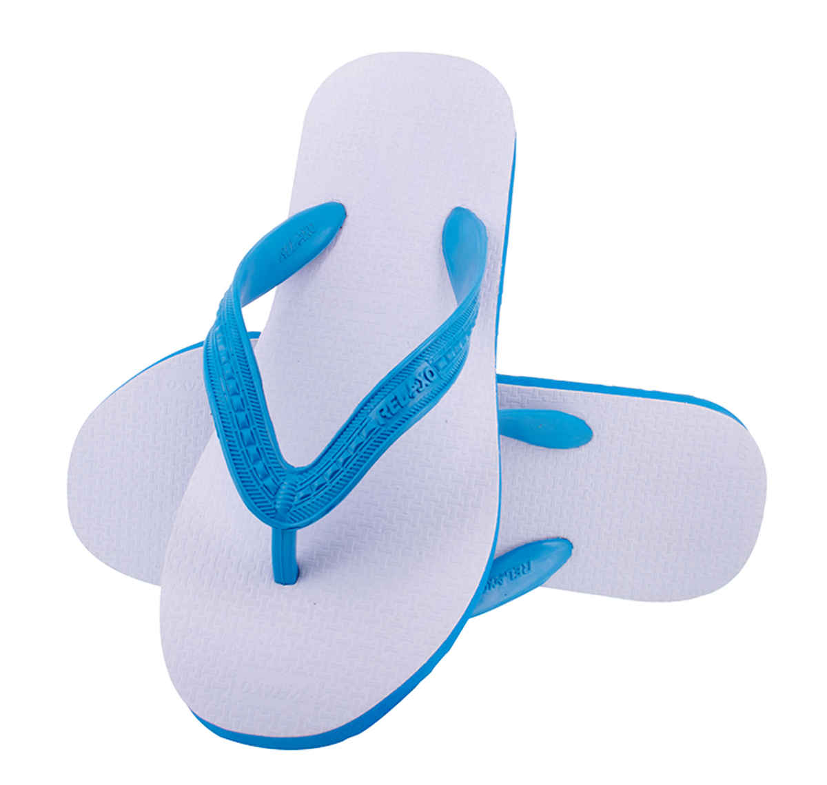 Relaxo Hawaii Women's Slippers | CUSHION-21 | White & Blue - UK 2