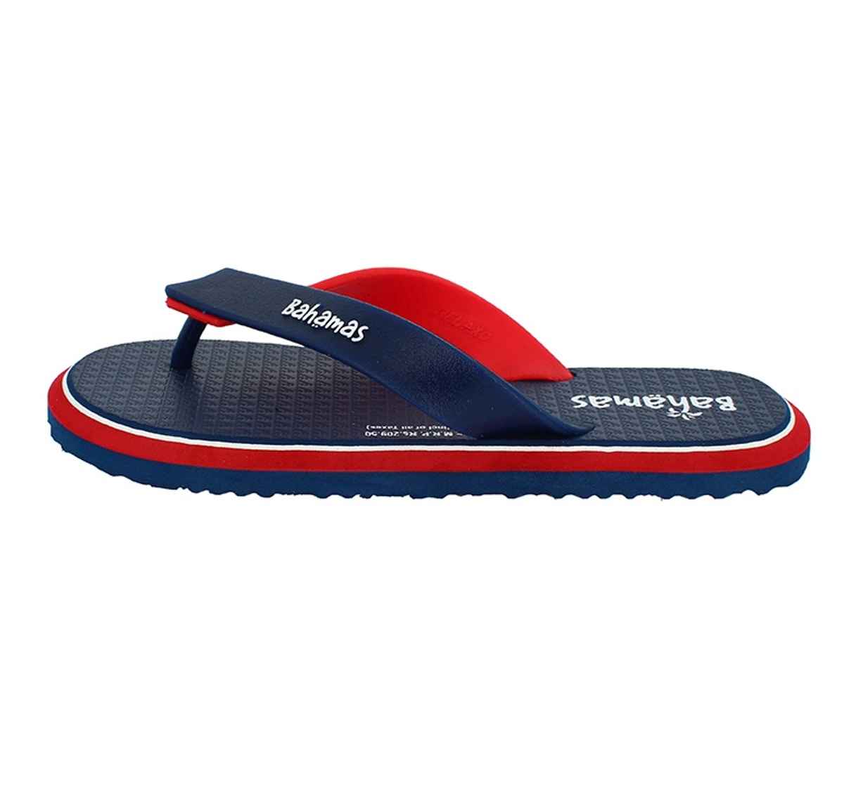 Bahamas Slippers BHG-127 Navy Blue Red For Men-6UK