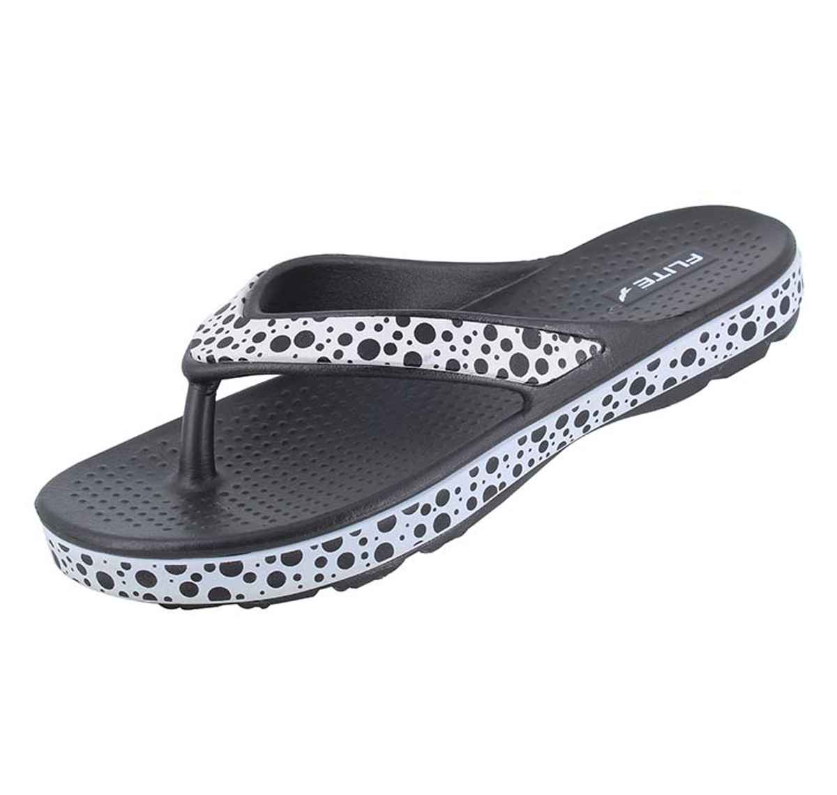 Flite Slippers FL-2008 Black White For Women-8UK