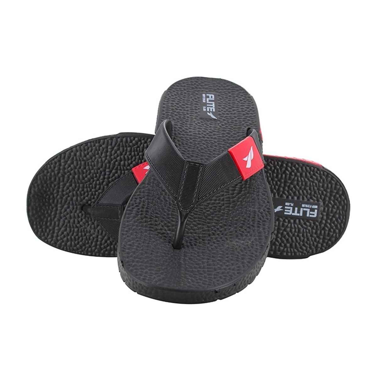 Flite Slippers FL-330 Black Red For Men | 8 UK