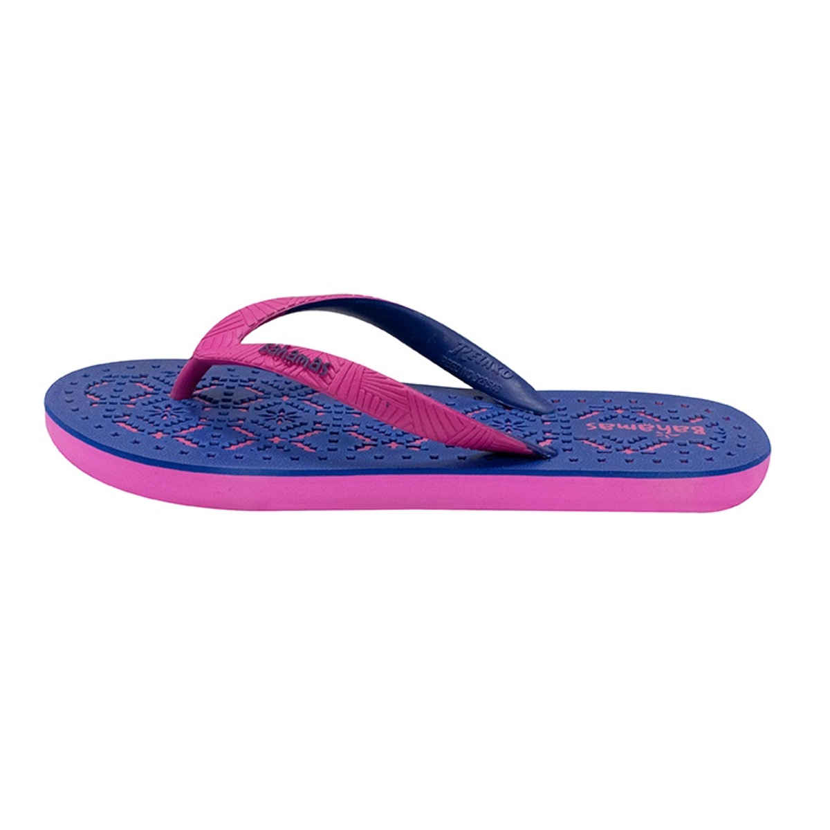 Bahamas Slippers BHL-101 Magenta Navy Blue For Women | 7 UK