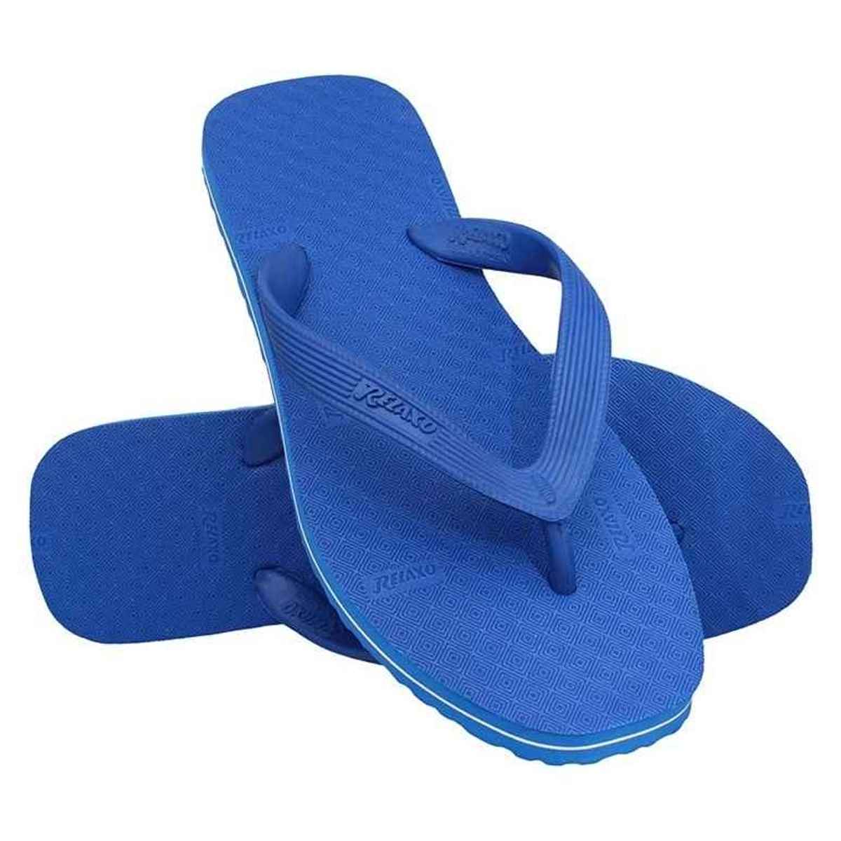 Relaxo Hawai Flip Flop Hi Lite 03 Blue For Men | UK - 10