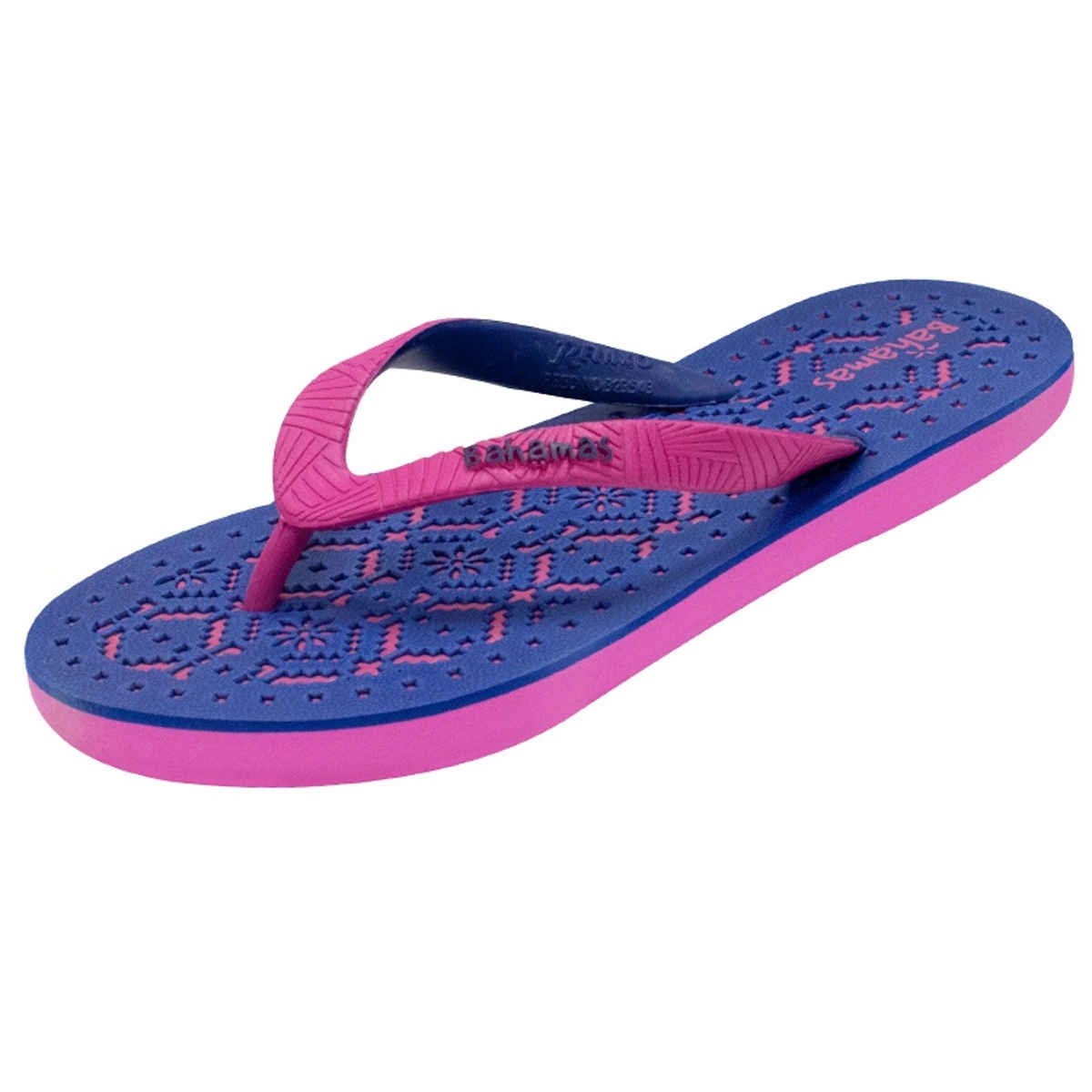 Bahamas Slippers BHL-101 Magenta Navy Blue For Women | 7 UK