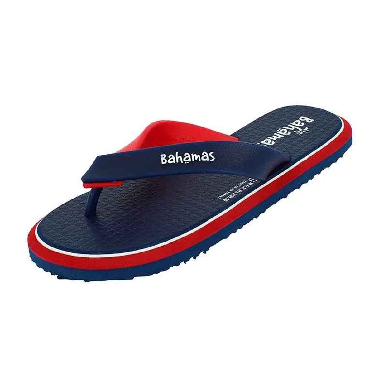 Bahamas Slippers BHG-127 Navy Blue Red For Men | 10 UK