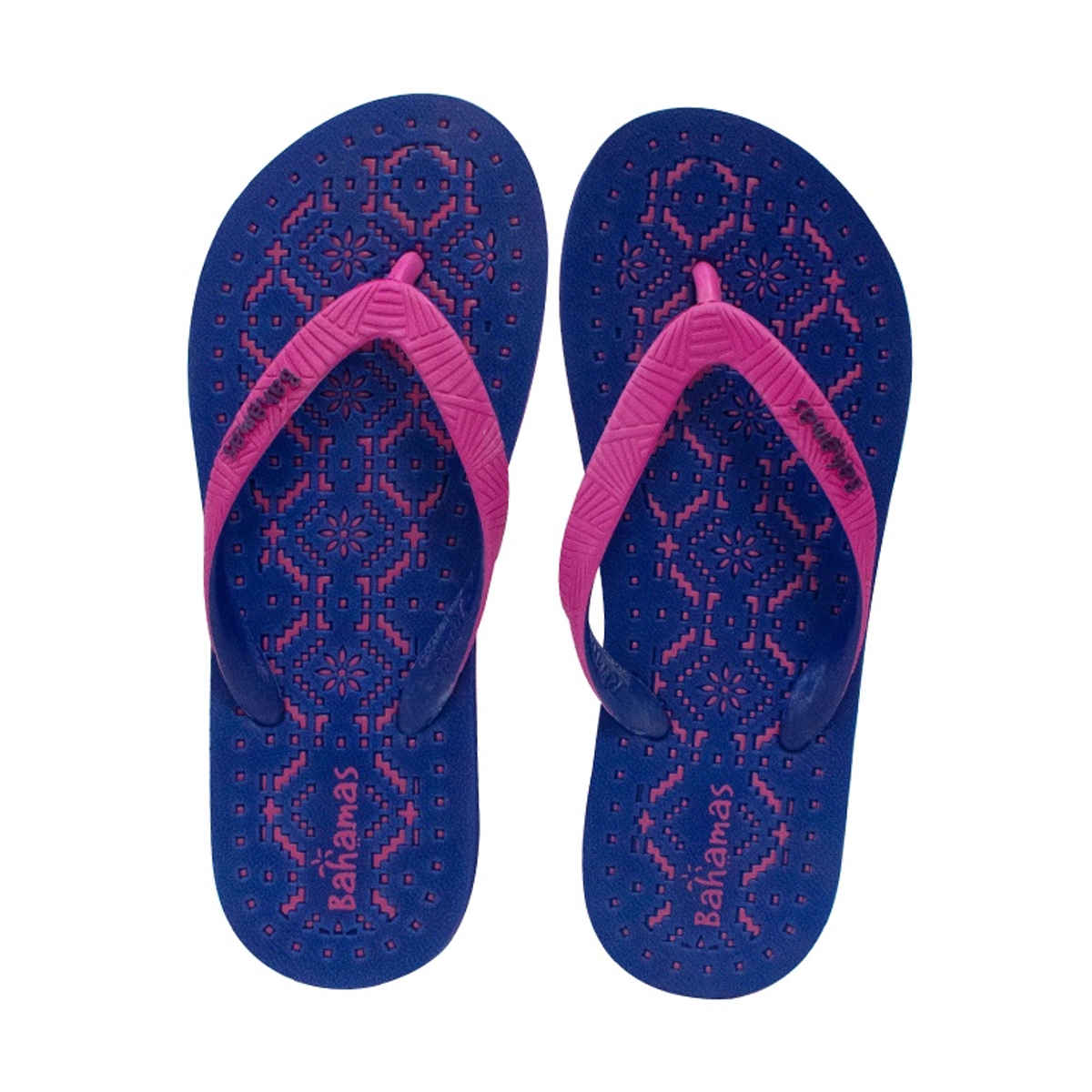 Bahamas Slippers BHL-101 Magenta Navy Blue For Women | 7 UK
