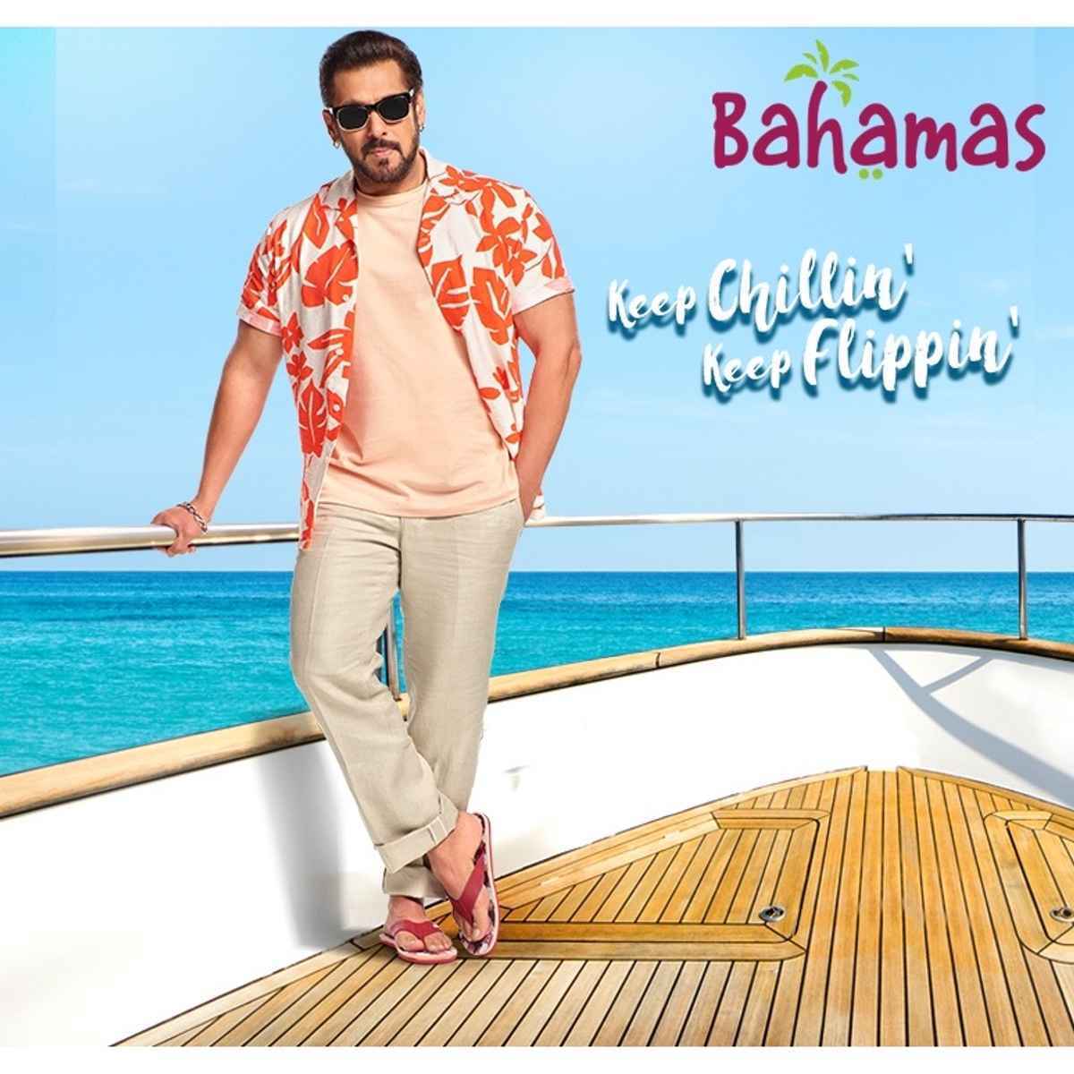 Bahamas Slippers BHG-102 Navy Blue Red For Men | 7 UK