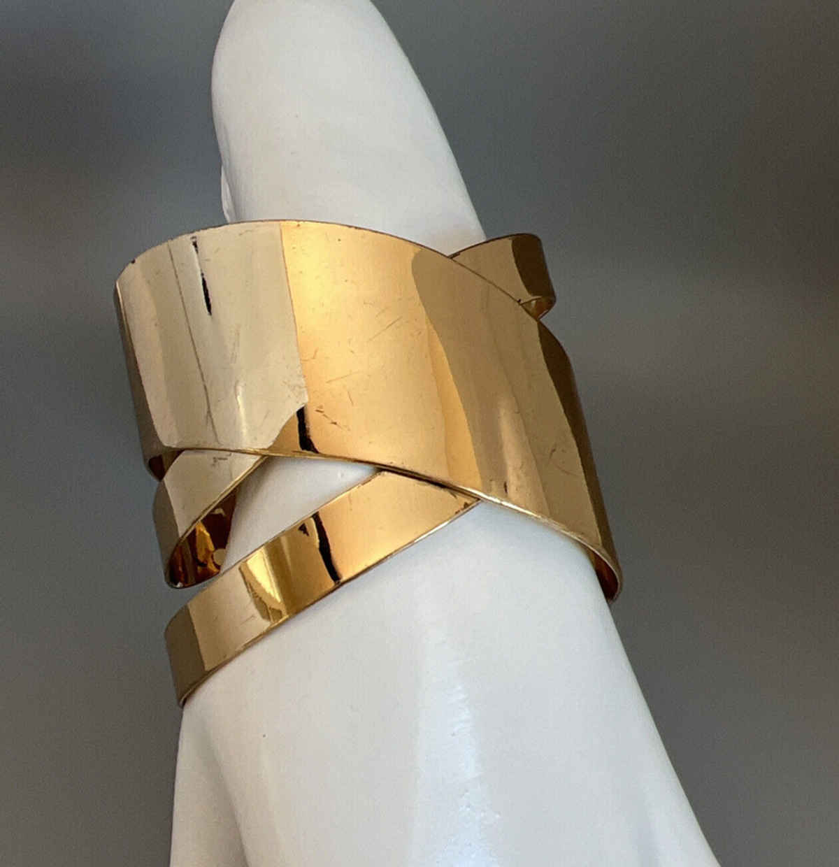 Jewels Galaxy Gold Plated Fashionable Asymmetrical Cuff Bracelet