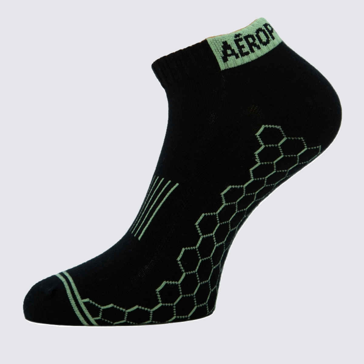 Aeropostale Men's Flat Knit Low Cut Socks | Idea-1748Bnl | Black, Navy and Lt. Grey