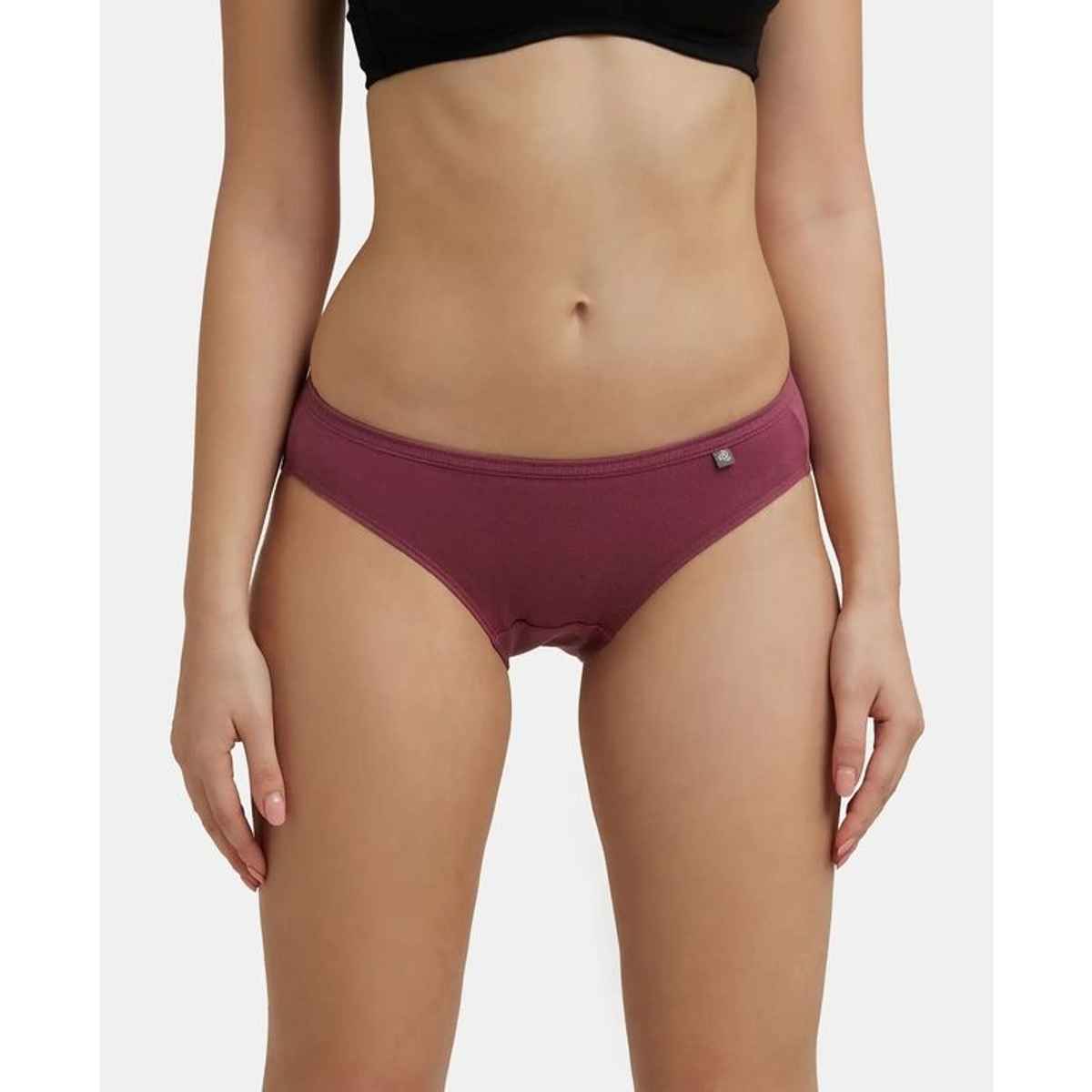 Jockey 1410 Women's Super Combed Cotton Underwear Bikini Panty|PO3 | Multicolor Dark assorted-XL