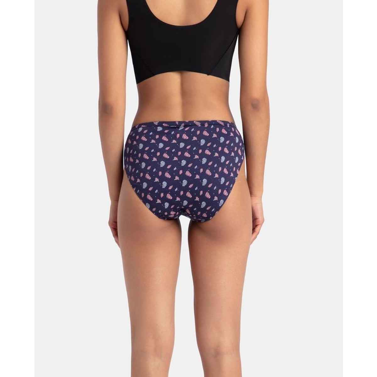 Jockey 1410 Women's Medium Coverage Super Combed Underwear Cotton Bikini (PO3, Assorted)