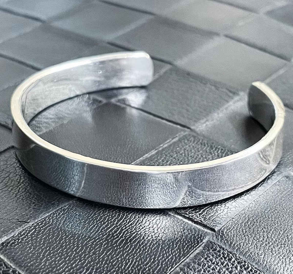 Men's Cuff 8Mm Bracelet Silver