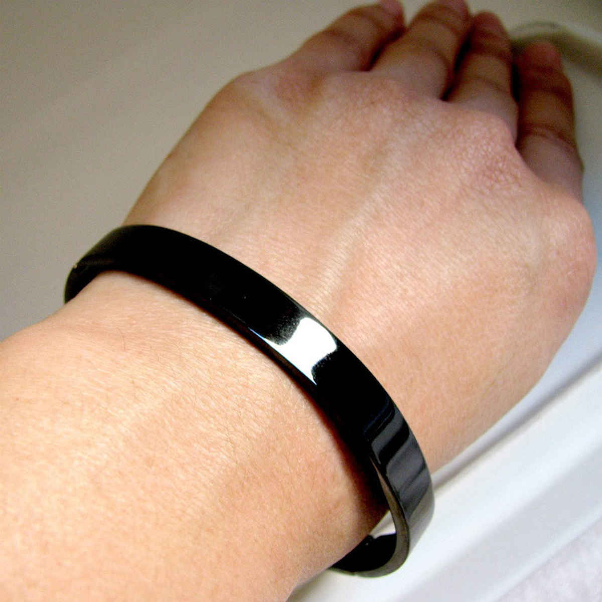 Men's Cuff 8Mm Bracelet Black