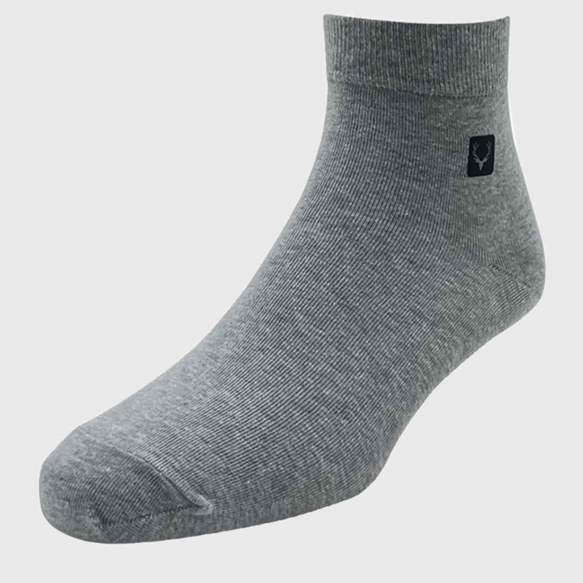 Allen Solly Men's Cotton Quarter Crew Plain Socks - Light Grey Melange
