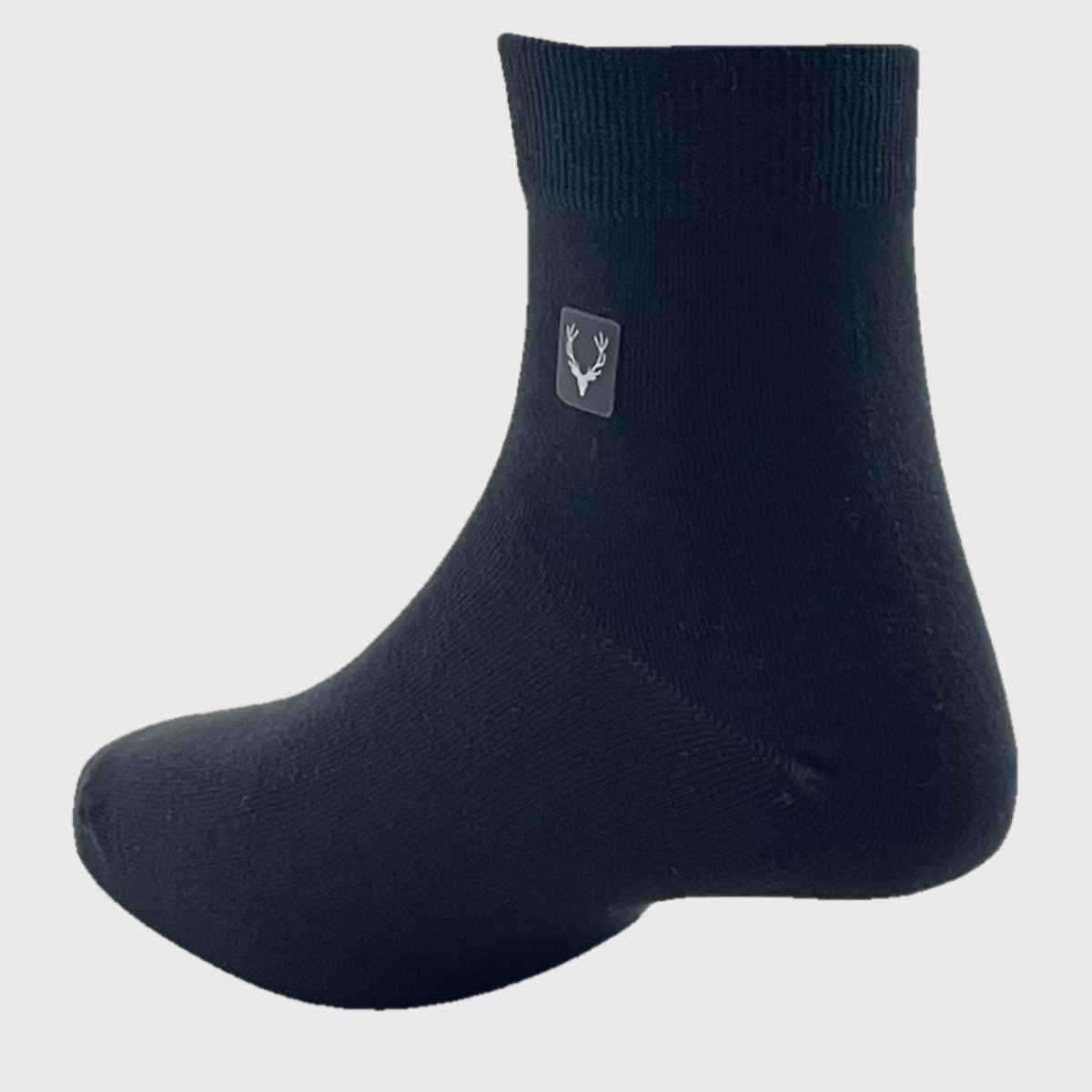 Allen Solly Men's Cotton Quarter Crew Plain Socks - Black