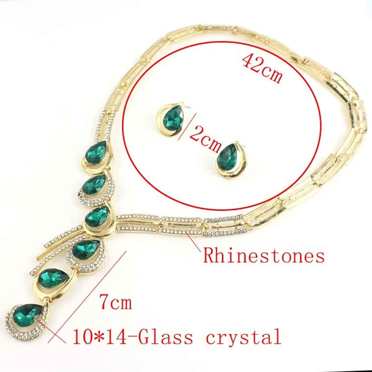 Shining Diva Fashion Latest Stylish Design Fancy Crystal Necklace Jewellery Set for Women | 12079s