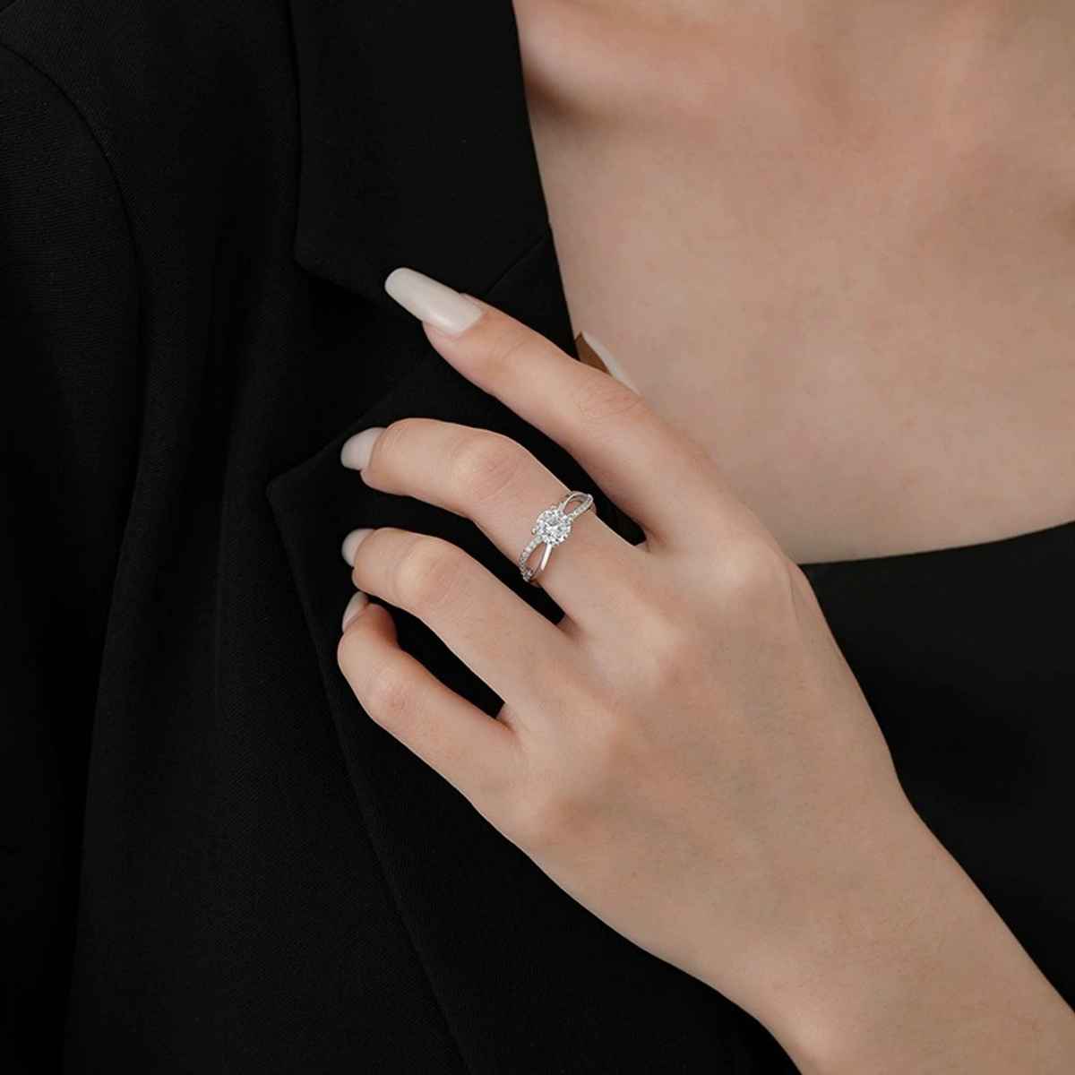 Beautynx Classic Grace Diamond Ring | Silver | BNX-RNG-0500