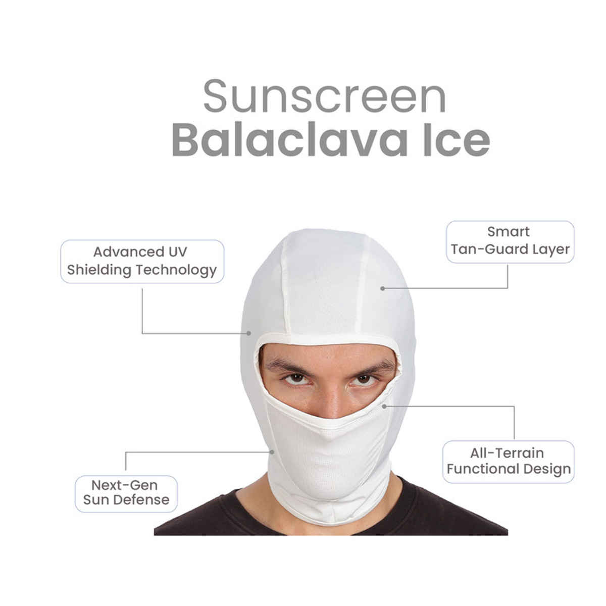 Blue Tyga Men's Sunscreen Balaclava Ice | Half White