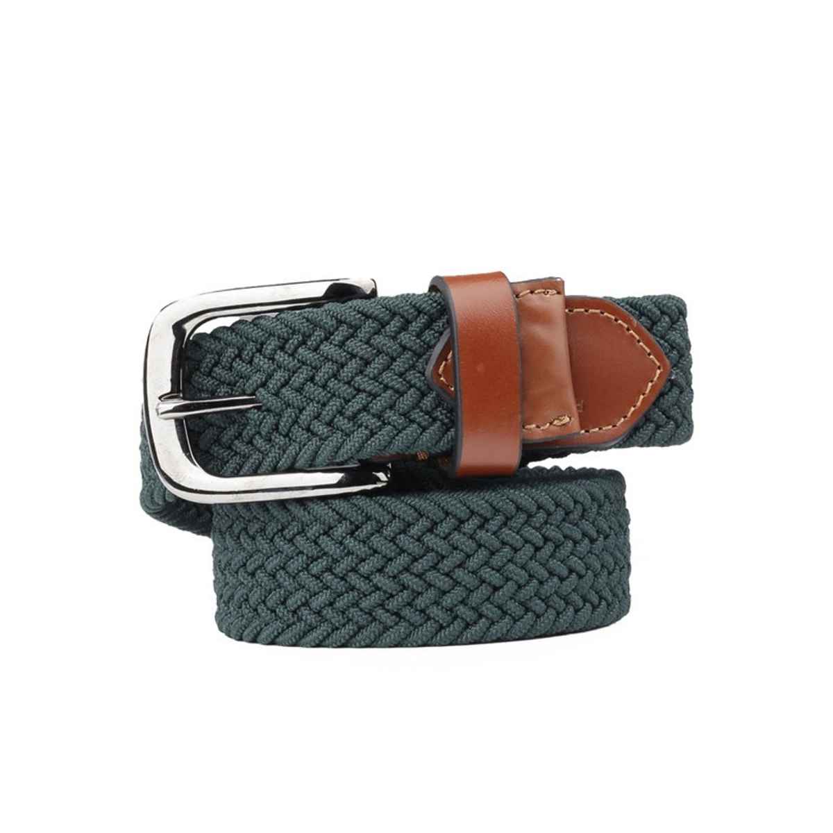 Bacca Bucci Men's Elastic Braided Golf Belt Sea Green Waist | 32