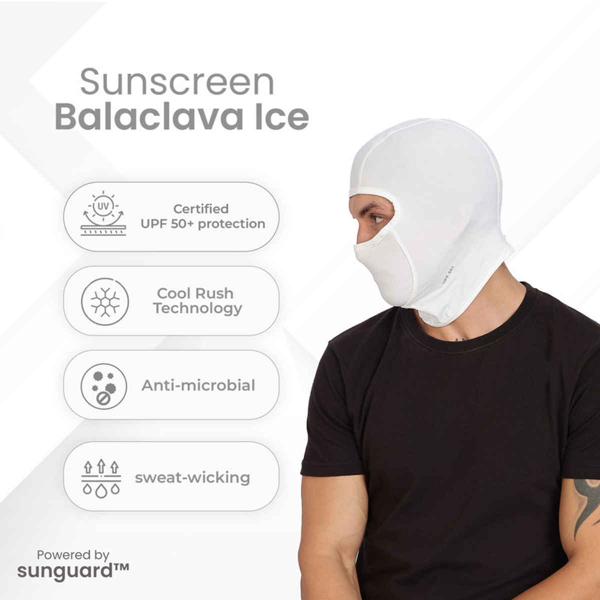 Blue Tyga Men's Sunscreen Balaclava Ice | Half White