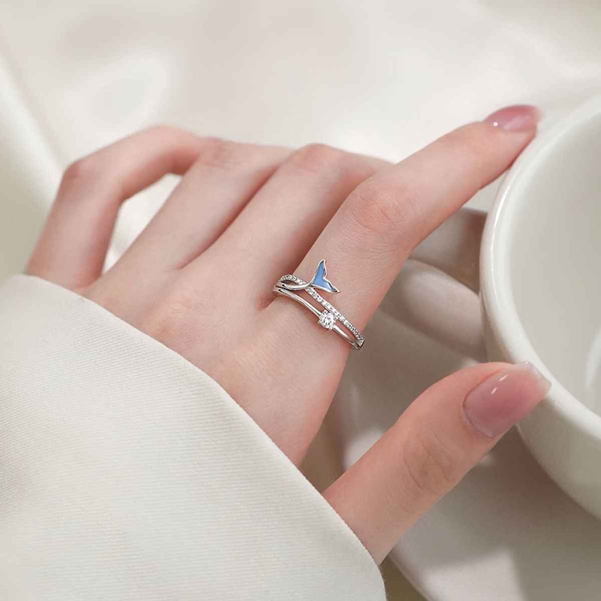 Beautynx Ocean Tail Minimal Ring | Silver | BNX-RNG-0027