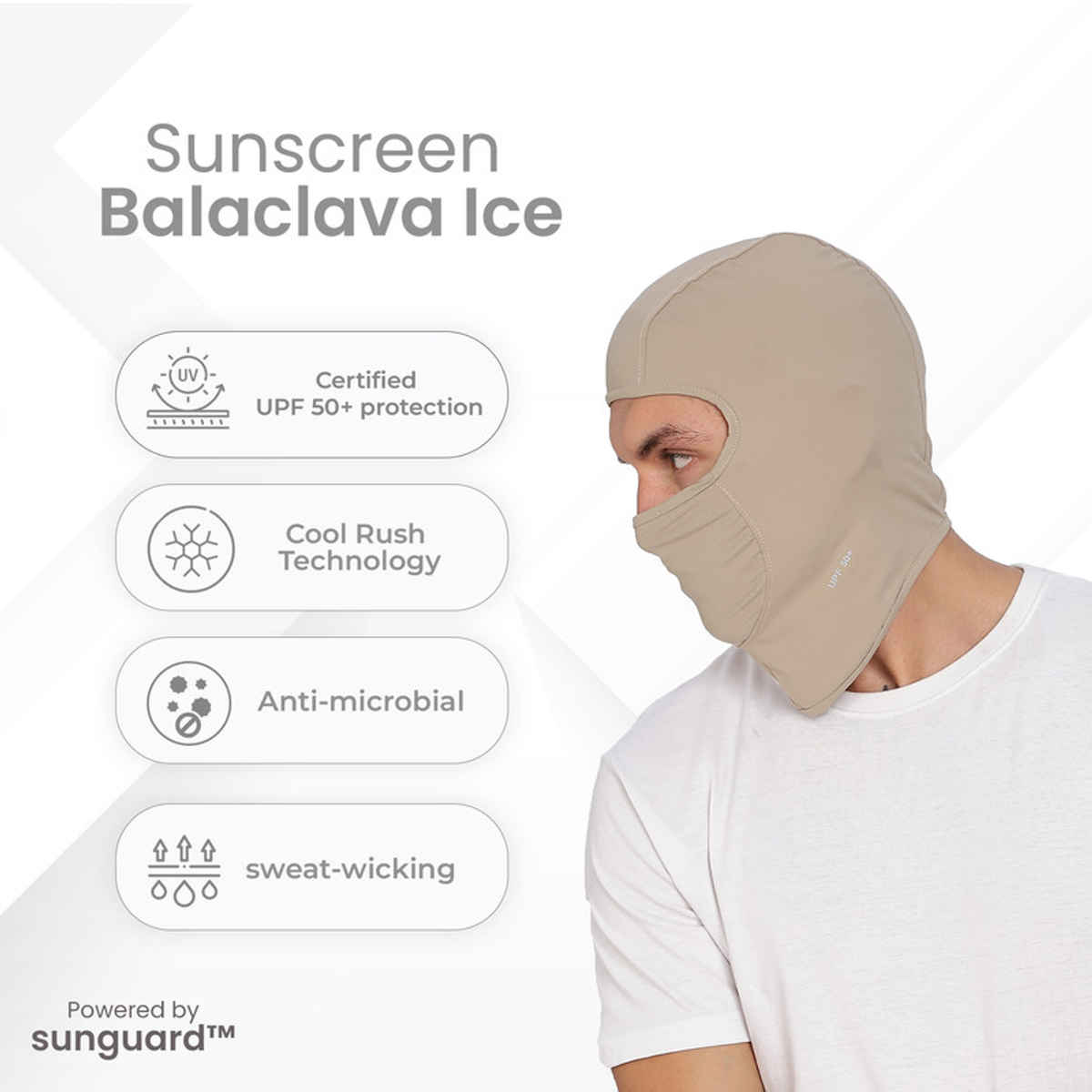 Blue Tyga Men's Sunscreen Balaclava Ice | Beige