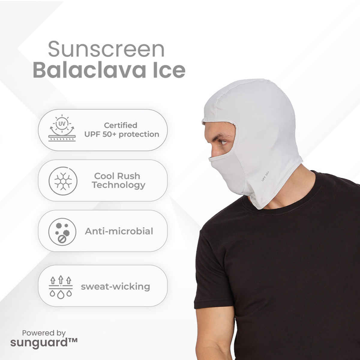 Blue Tyga Men's Sunscreen Balaclava Ice | Light Grey