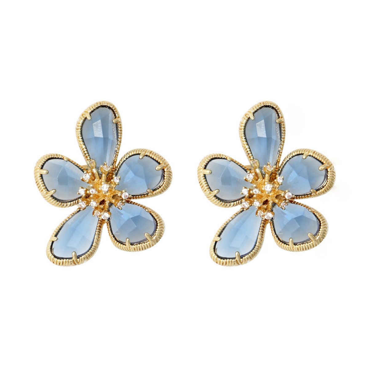 Just Lil Things Blue Pin Earrings | jlt11467