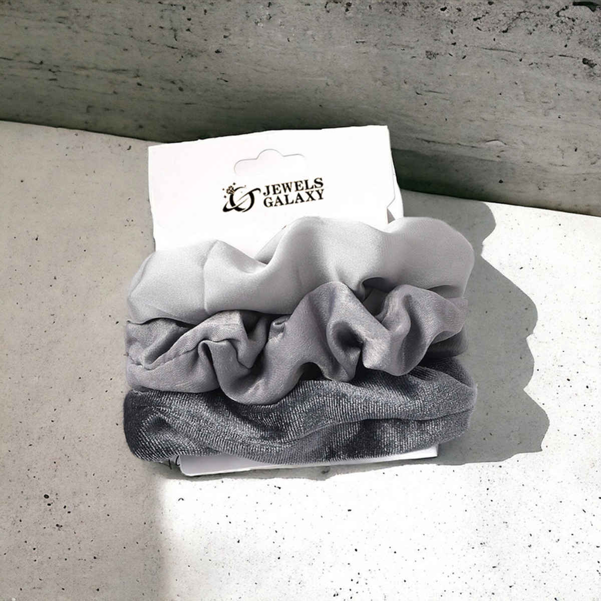 Jewels Galaxy Daily Use Multicolor Satin Scrunchies