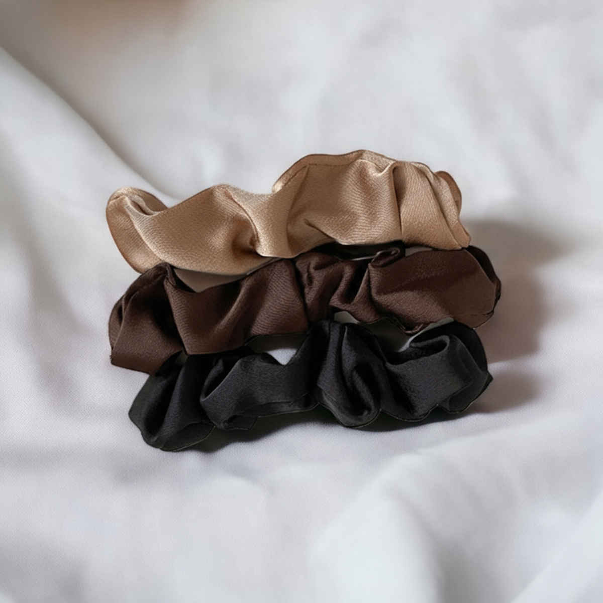 Jewels Galaxy Multicolor Regular-Use Satin Scrunchies