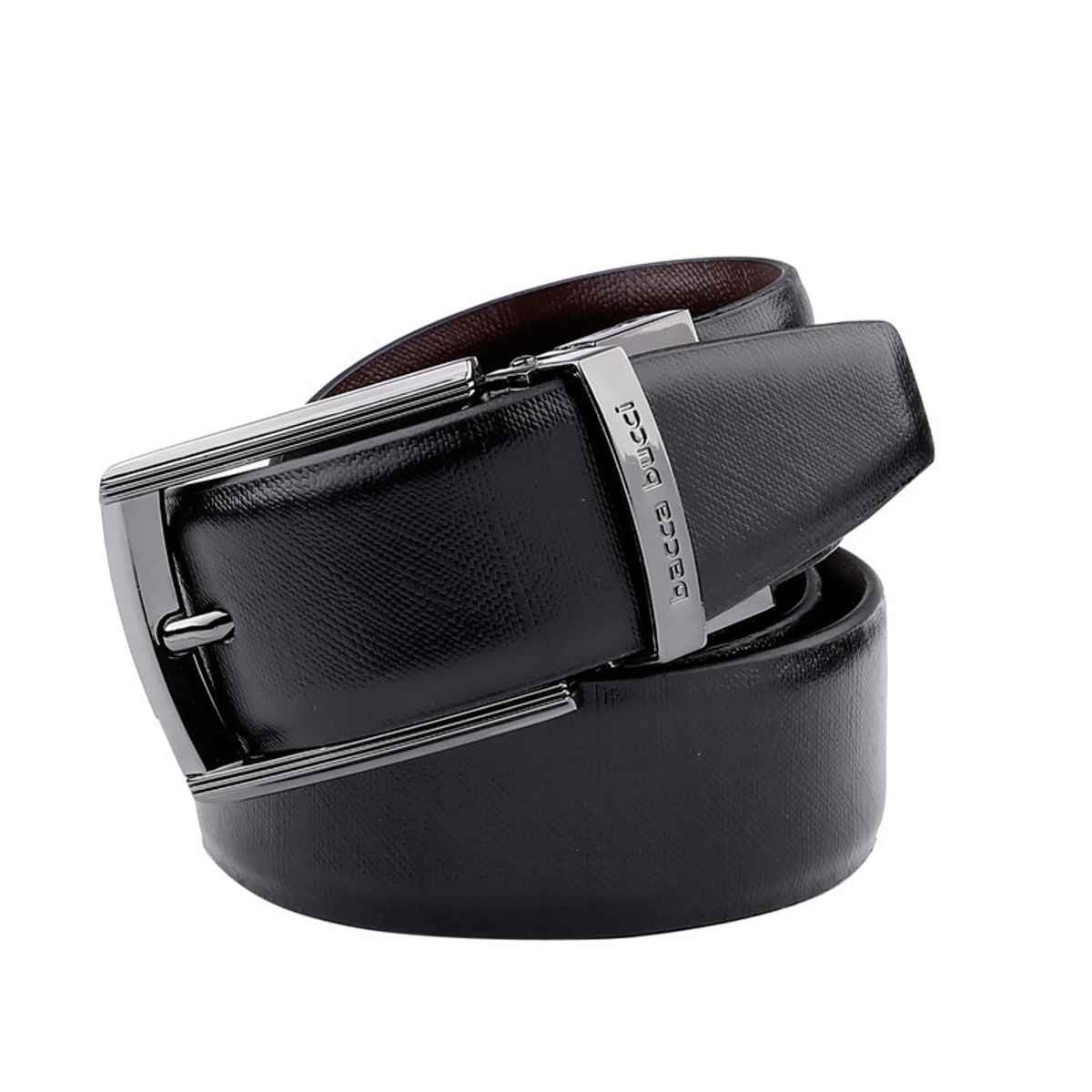 Bacca Bucci Auto Reversible Dress Belt With Genuine Leather Black and Brown Waist | 36
