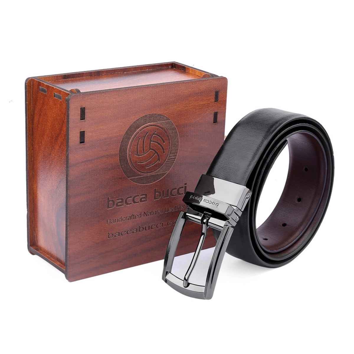 Bacca Bucci Auto Reversible Dress Belt With Genuine Leather Black and Brown Waist | 36