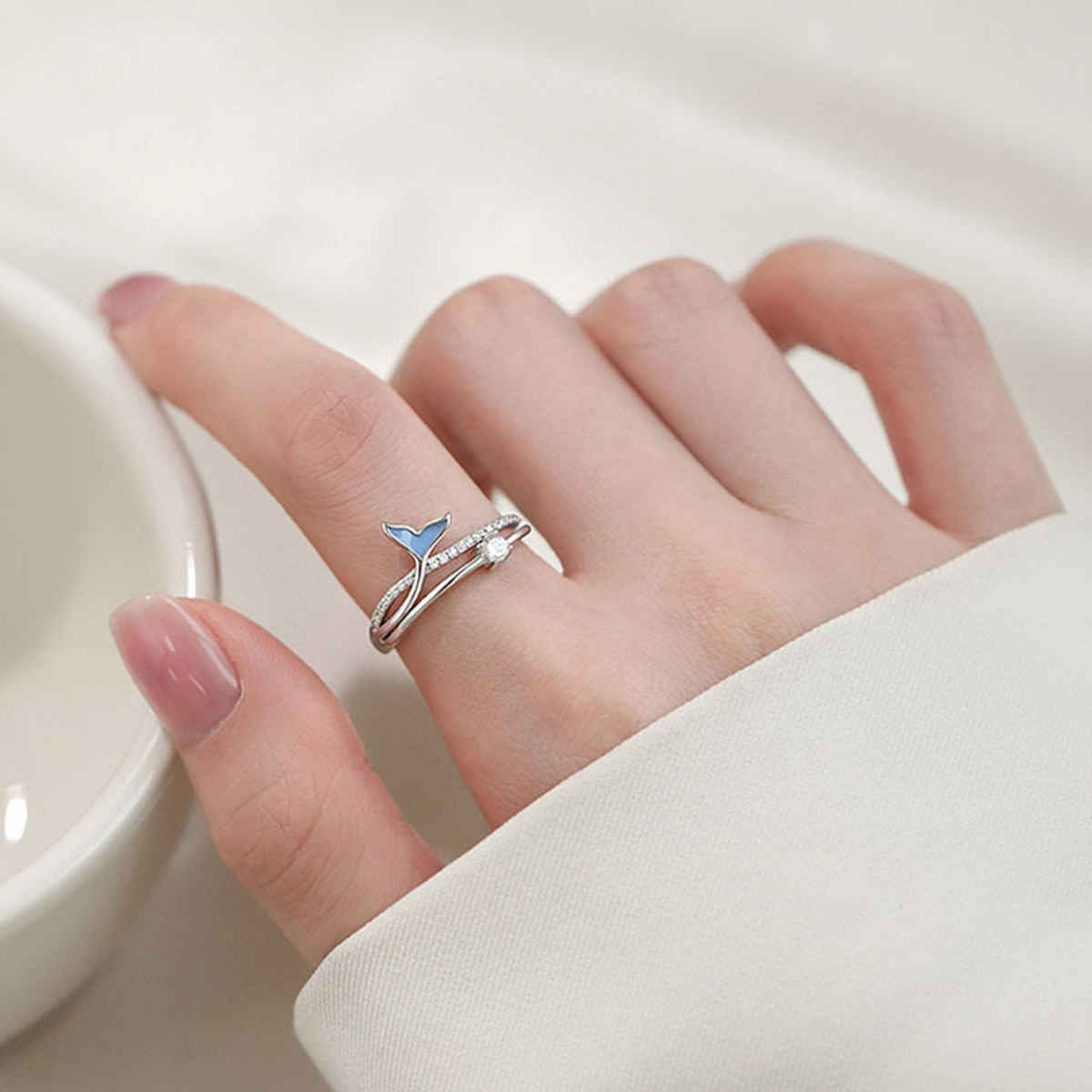 Beautynx Ocean Tail Minimal Ring | Silver | BNX-RNG-0027
